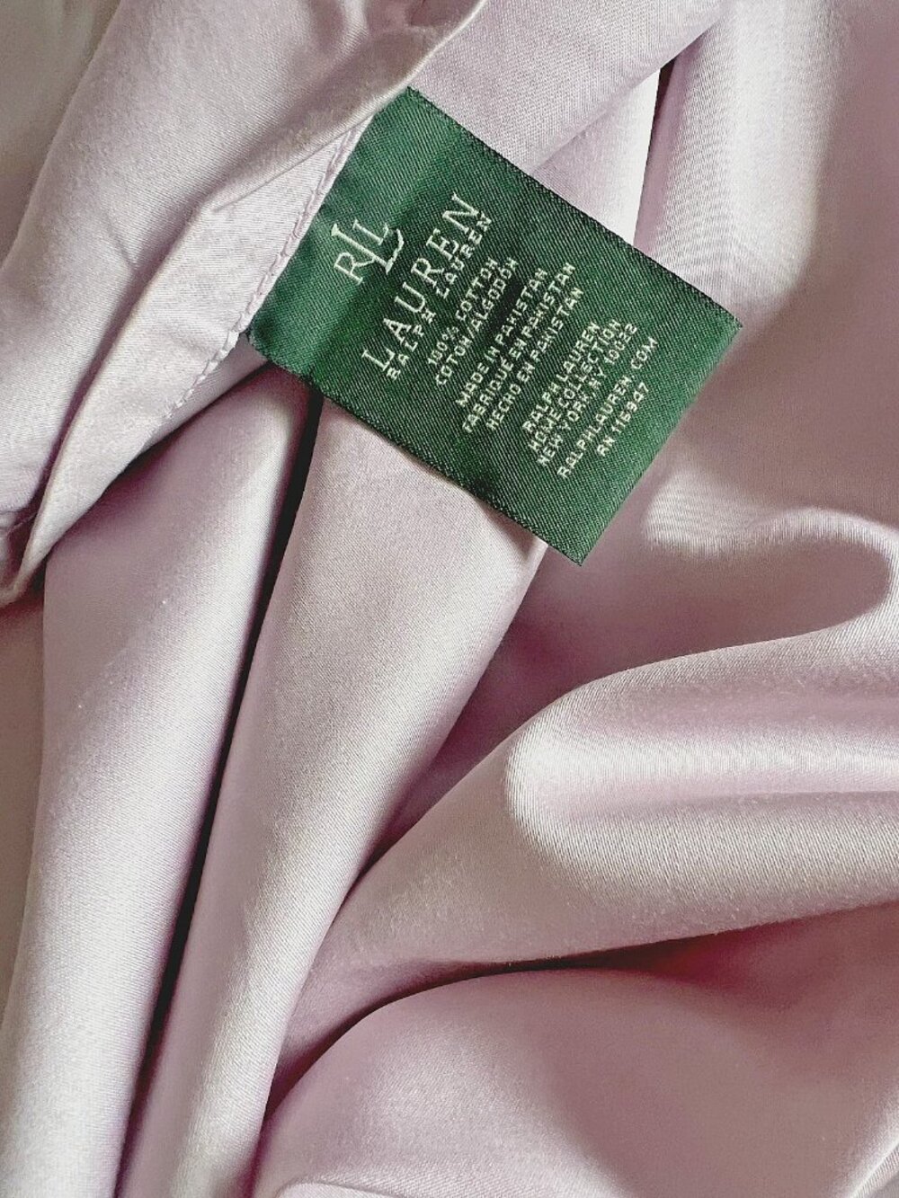 RALPH LAUREN Queen Flat Sheet Lavender Sunset 100% Cotton Designer Luxury Linens
